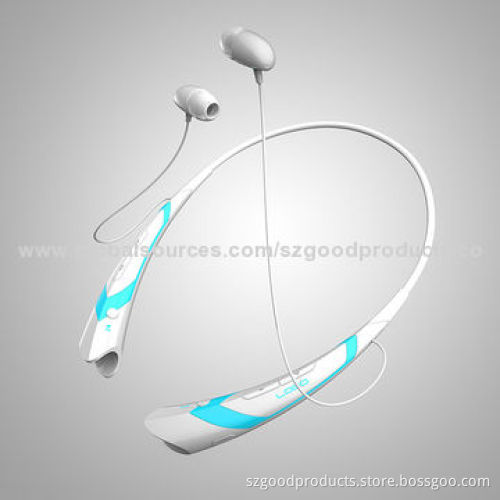 Stereo Bluetooth headphones with Flex Neck Strap and magnetic ear buds, support apt-X technology